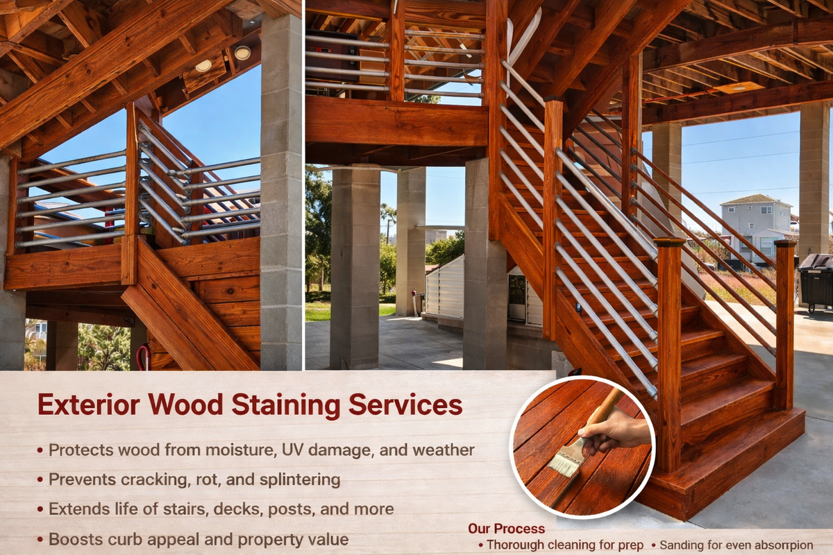 Interior/Exterior Staining for Ferrell’s Professional Painting & Home Services LLC in Panama City Beach, FL