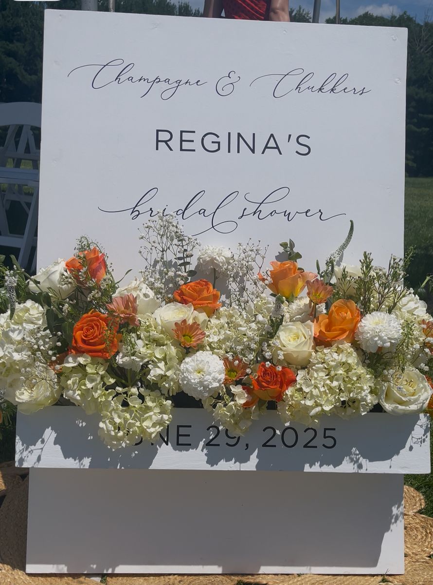 FLOWER BOX WELCOME SIGN for Pink Tree Picnic in Hartford, CT
