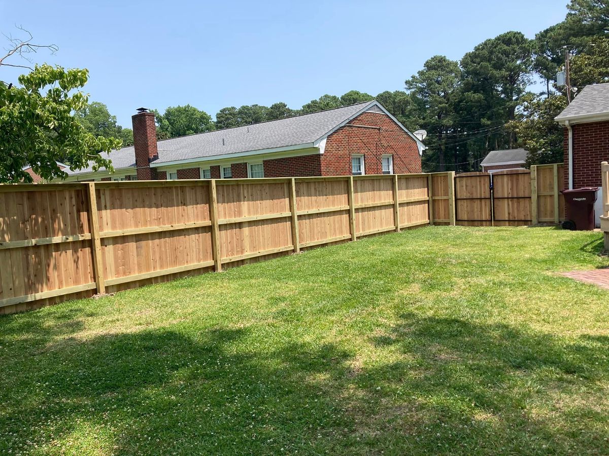 Wood Fencing for Sea Level Fence in Virginia Beach, VA