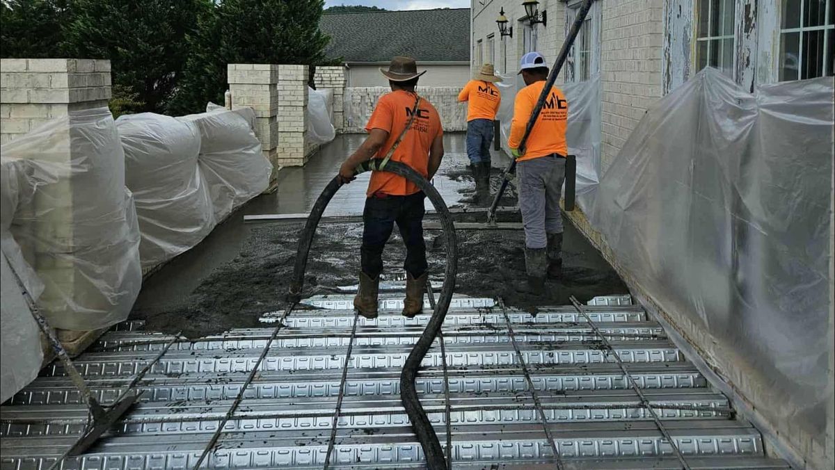 Concrete Slab Construction for Miilan Construction in Boonville, NC