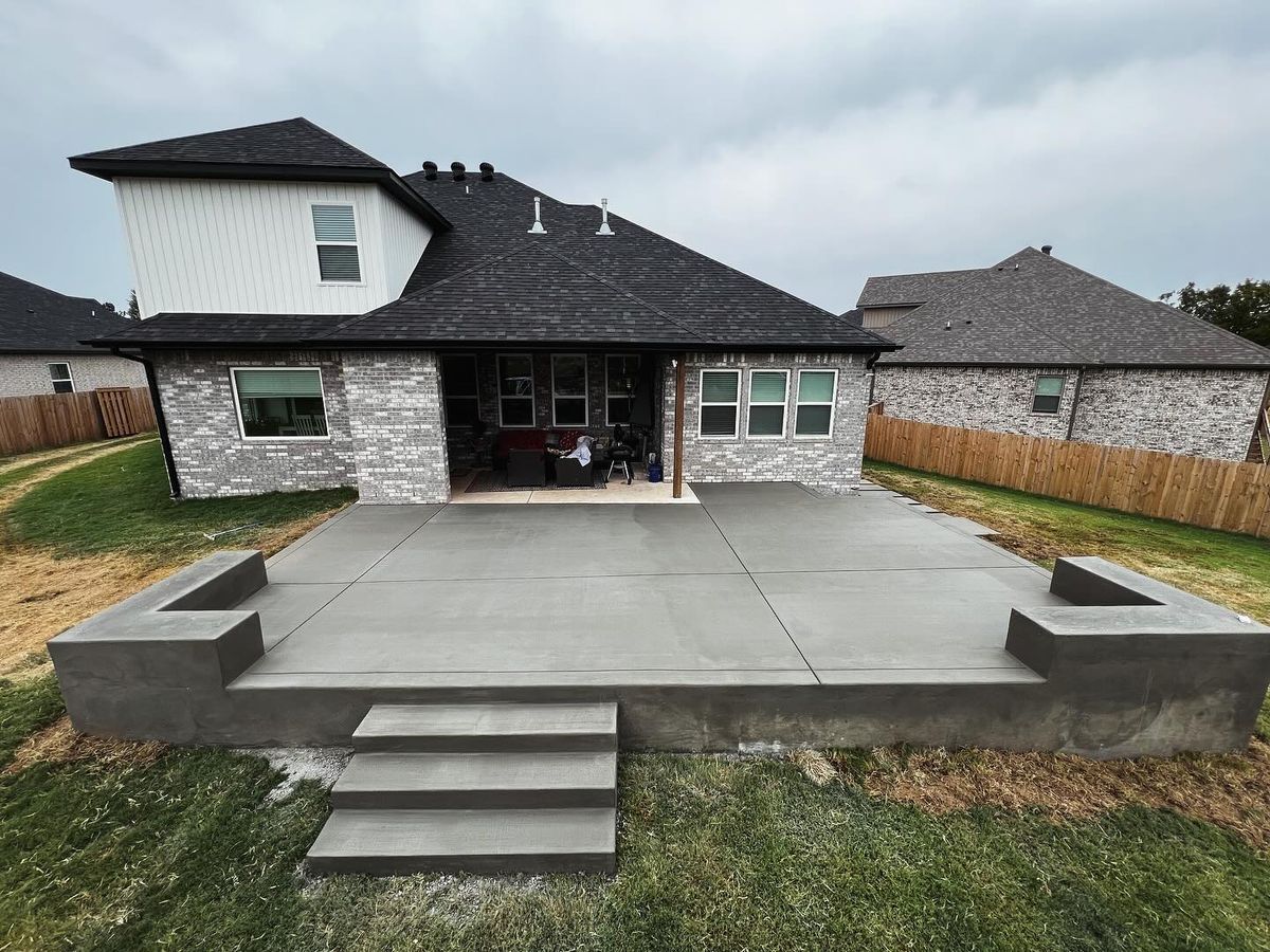 Patio Design & Installation for Modern Concrete LLC in Lowell, AR