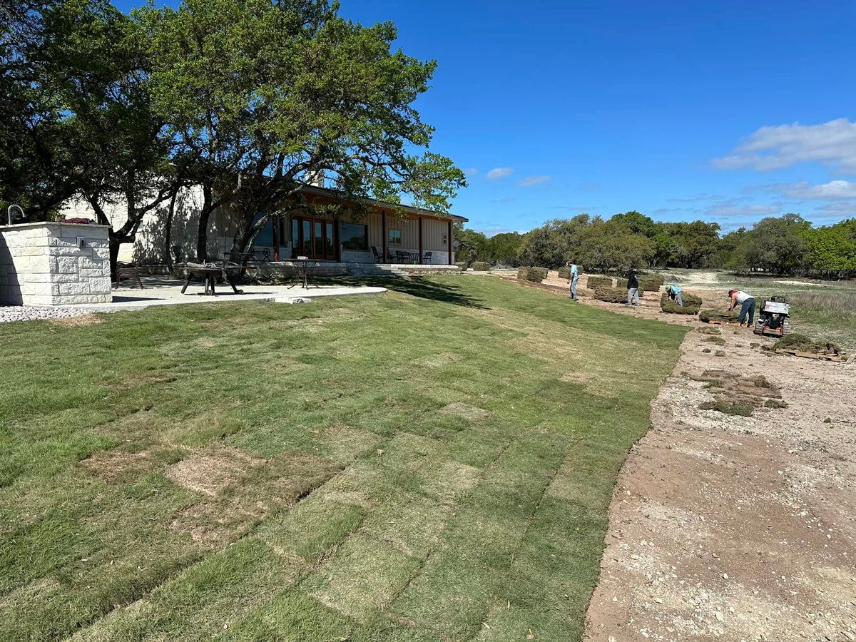 Sod Instsall for CrossCut in Kempner, TX