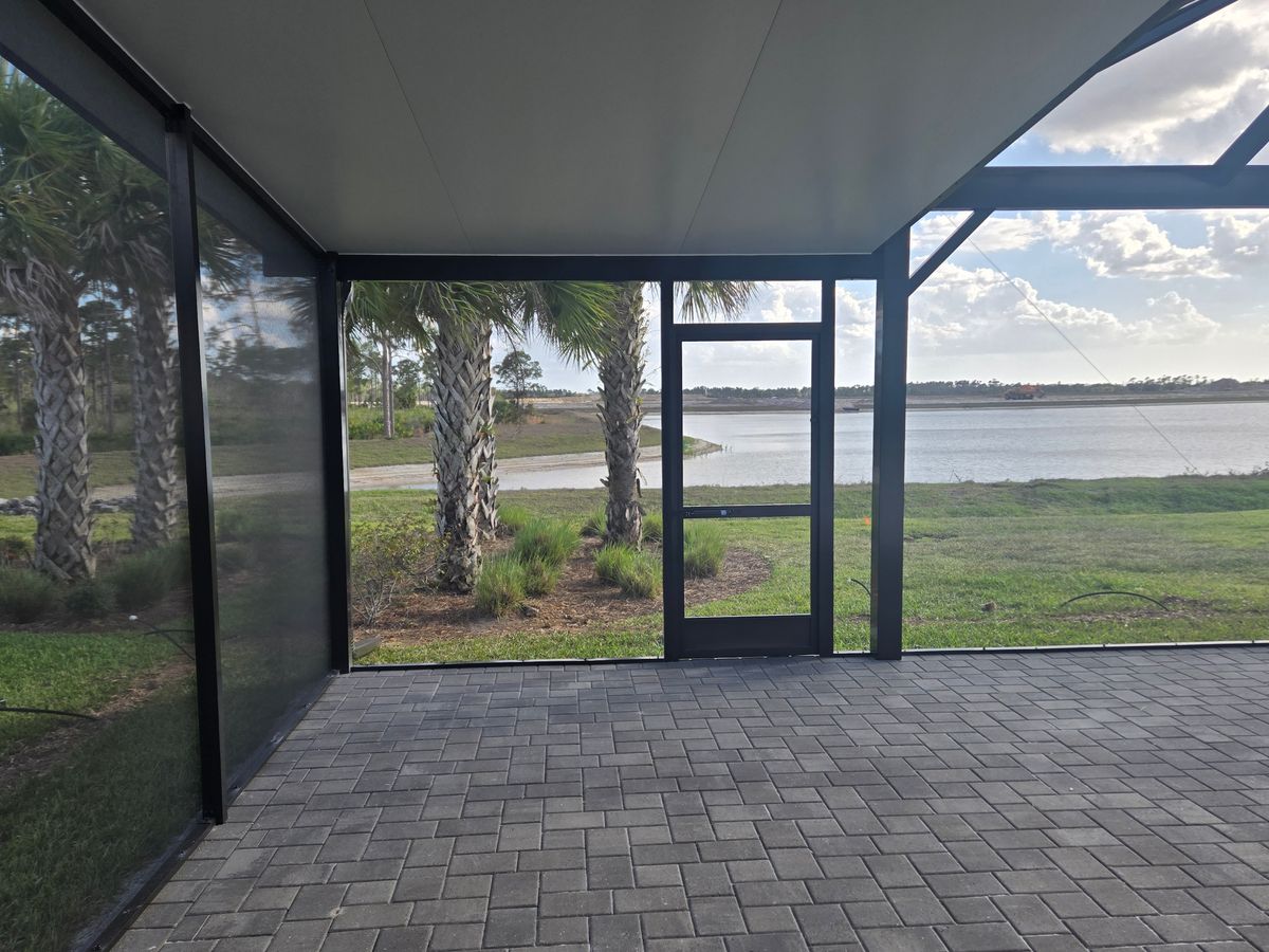 New Pool Cage Construction for Advanced Screen Services LLC in Punta Gorda, FL