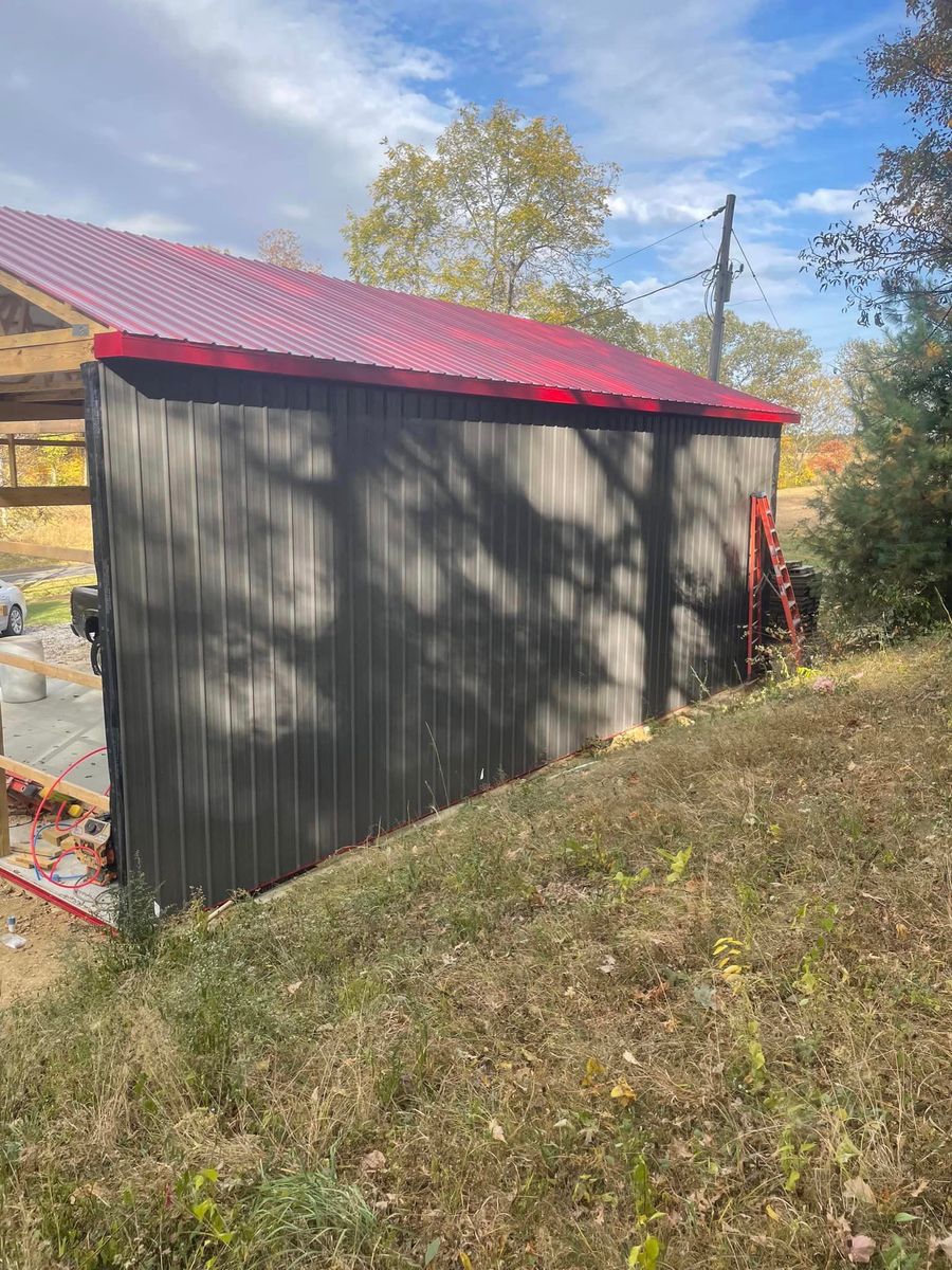 Pole Barn Construction for View Point Construction in Huntingburg, IN