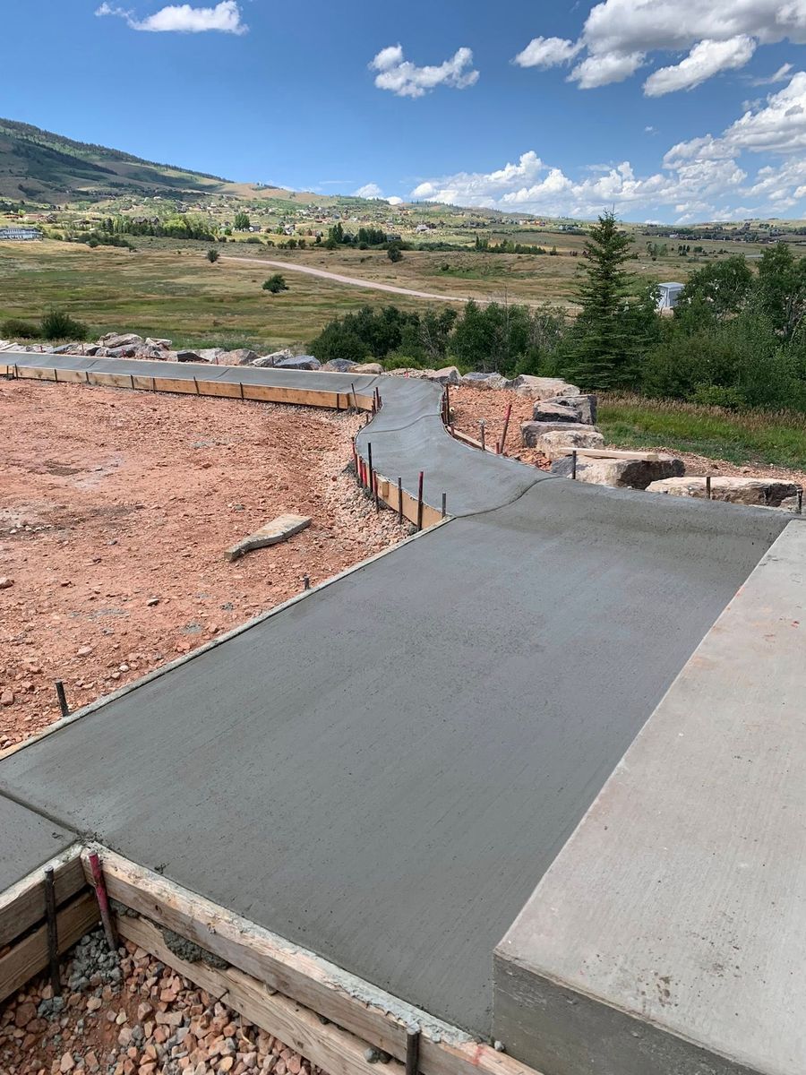 Sidewalk Installation for Diamond Peak Concrete in Garland, UT