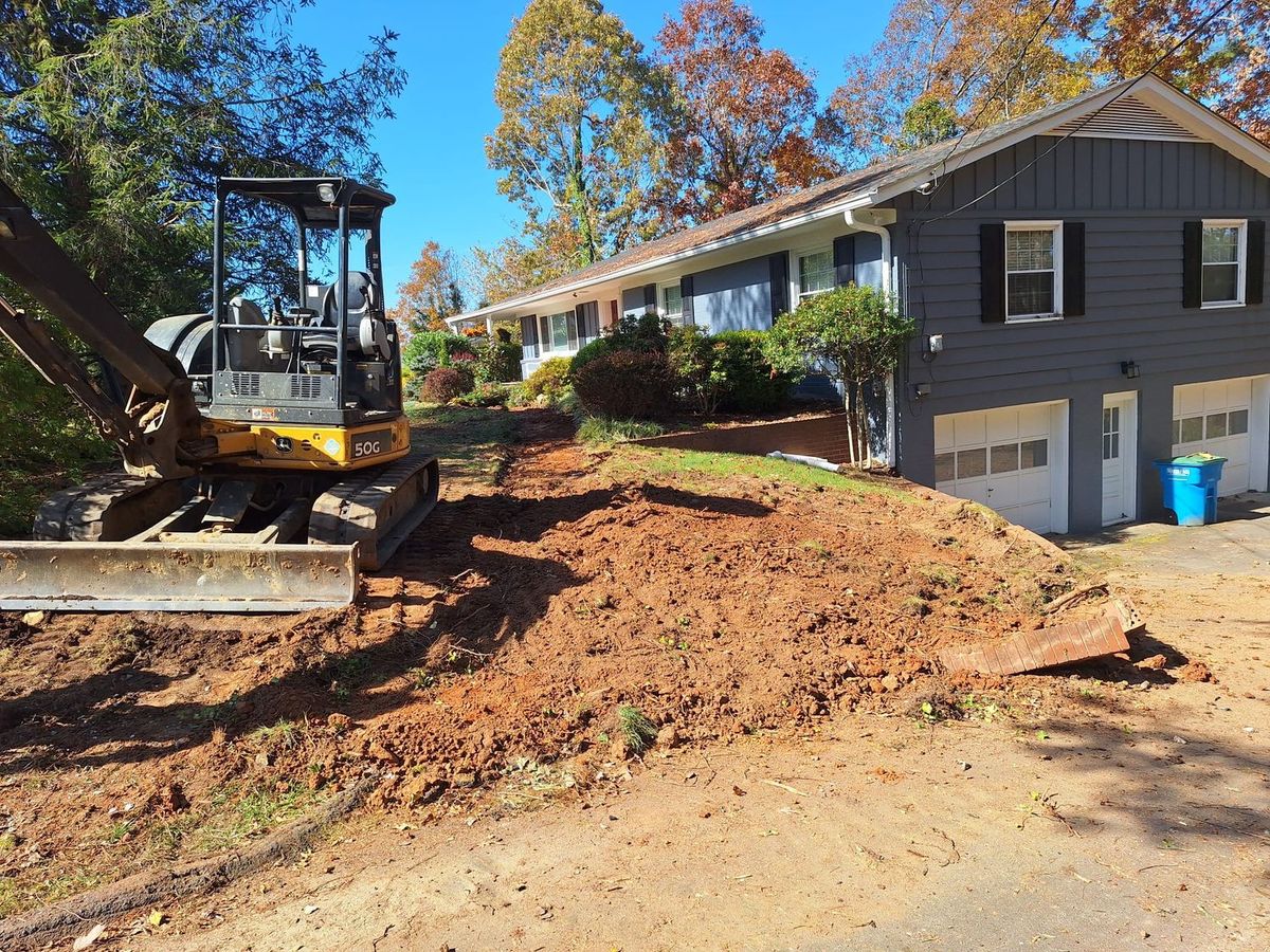 Grading and Clearing for JV Hardscape & Construction in Hendersonville, NC