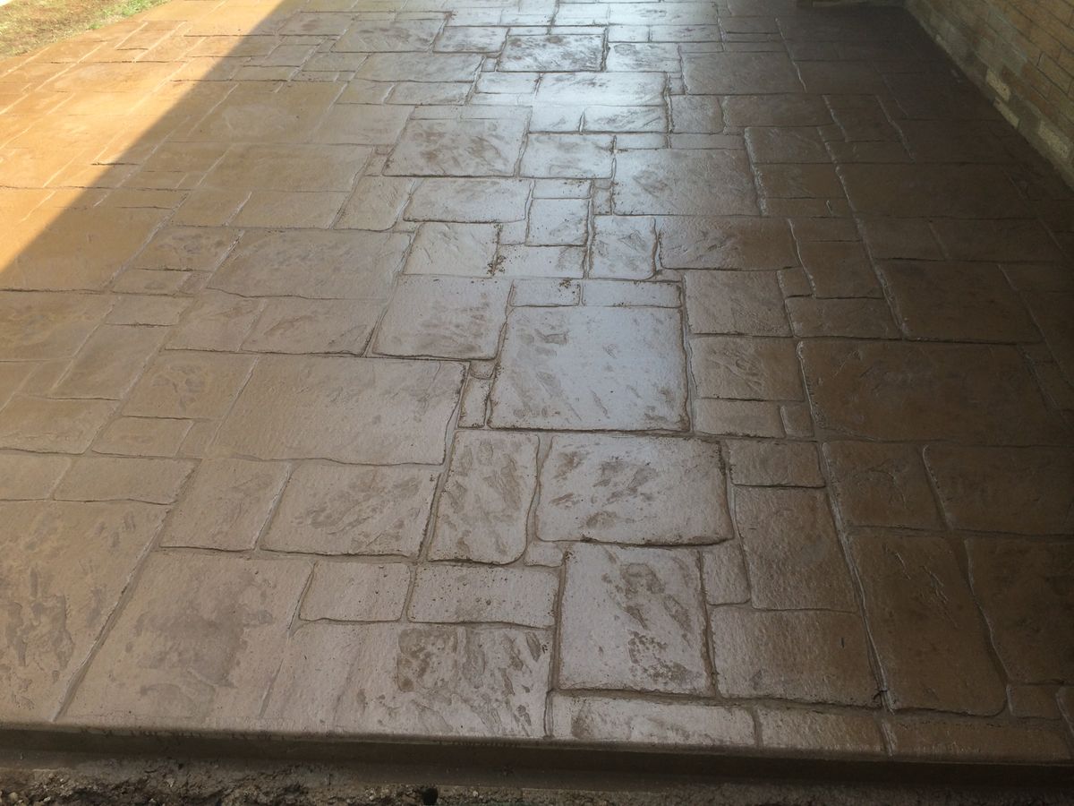Stamped Concrete Installation for Lake Erie Companies in Grand River, OH
