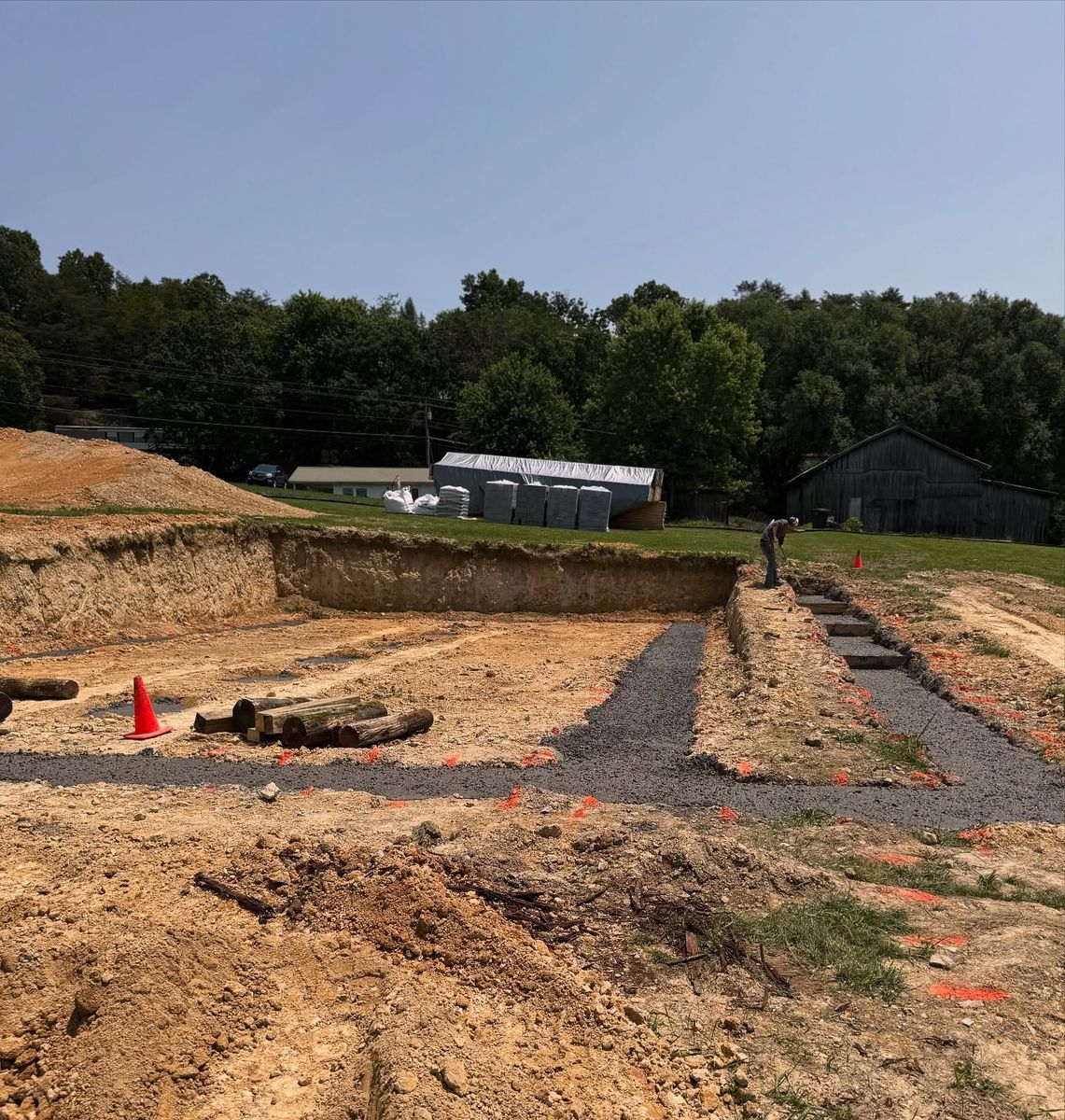 Foundation Excavation for Bernard’s Outdoor Services in Greeneville, TN