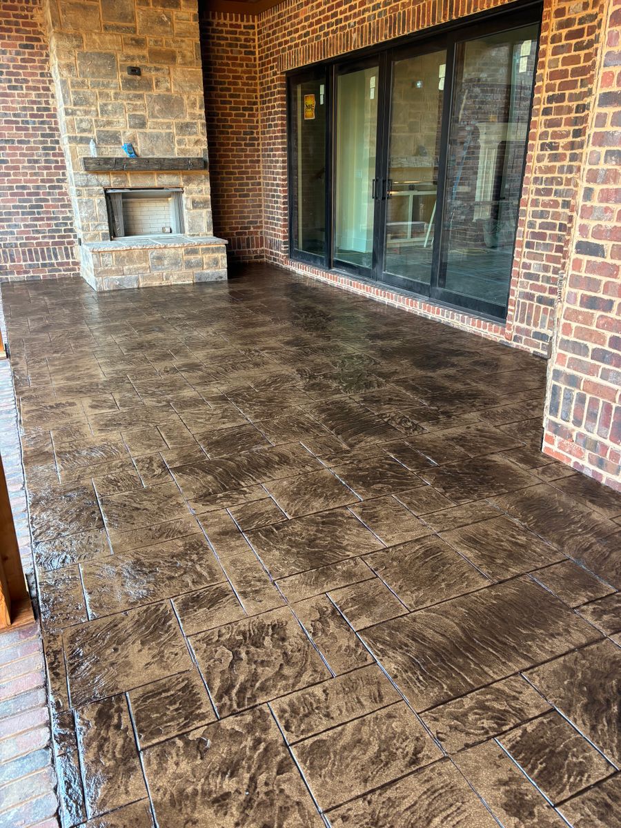 Stamped Concrete Installation for Tommy Moore Construction in Anderson County, TN