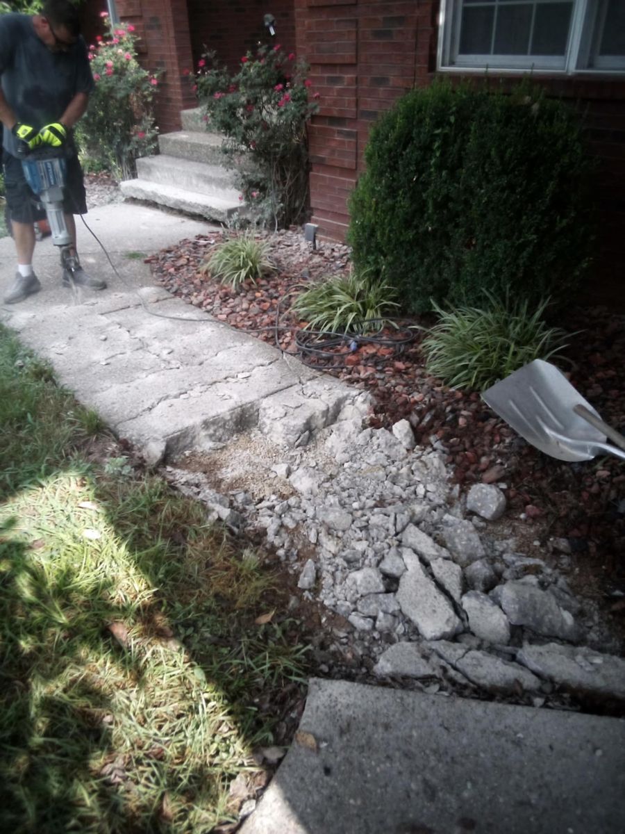Concrete Work for Frontline Roofing & Home Services in Shelbyville, KY