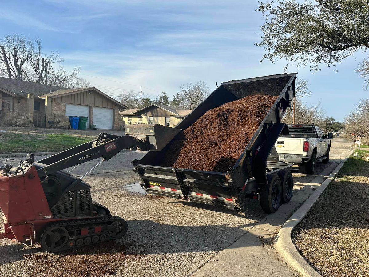 Mulch Installation for Allen Lawn Care in Taylor, Texas