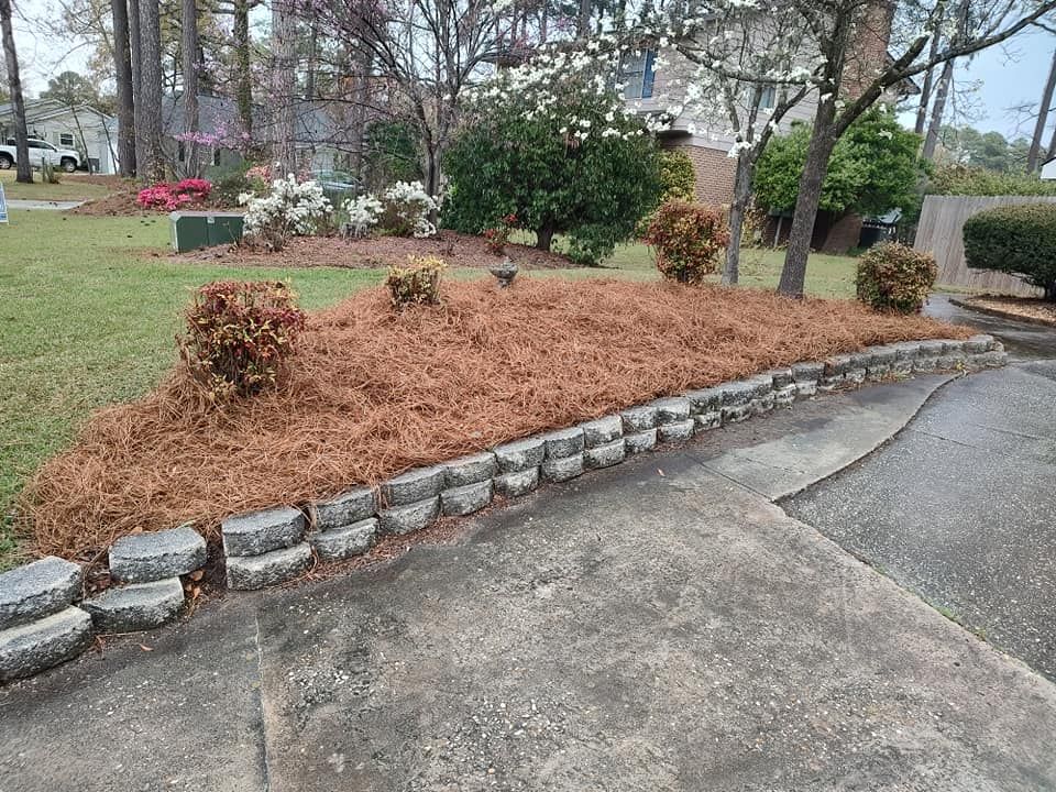 Mulch Installation for Cutting Edge Lawn Care in Fayetteville, NC