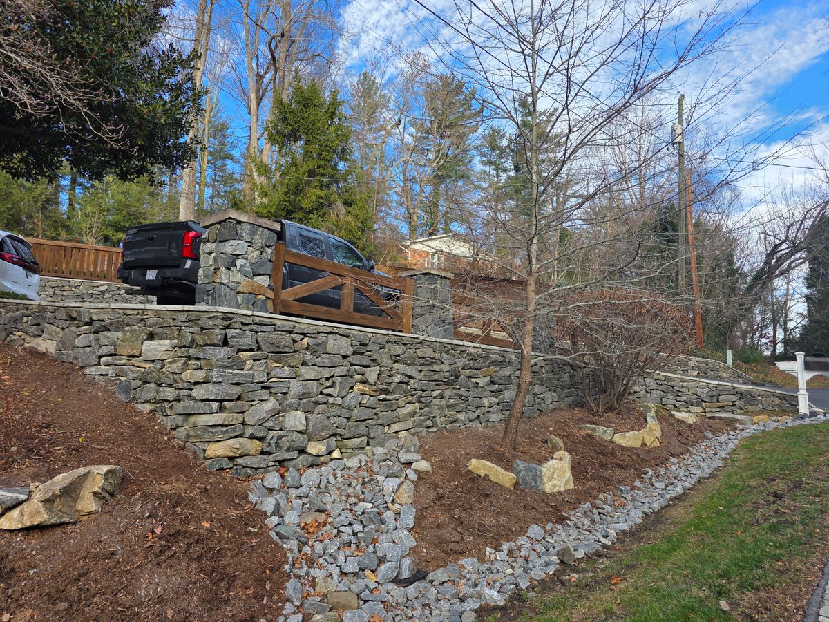 retaining walls for Acosta's Stone Work in Henderson, NC