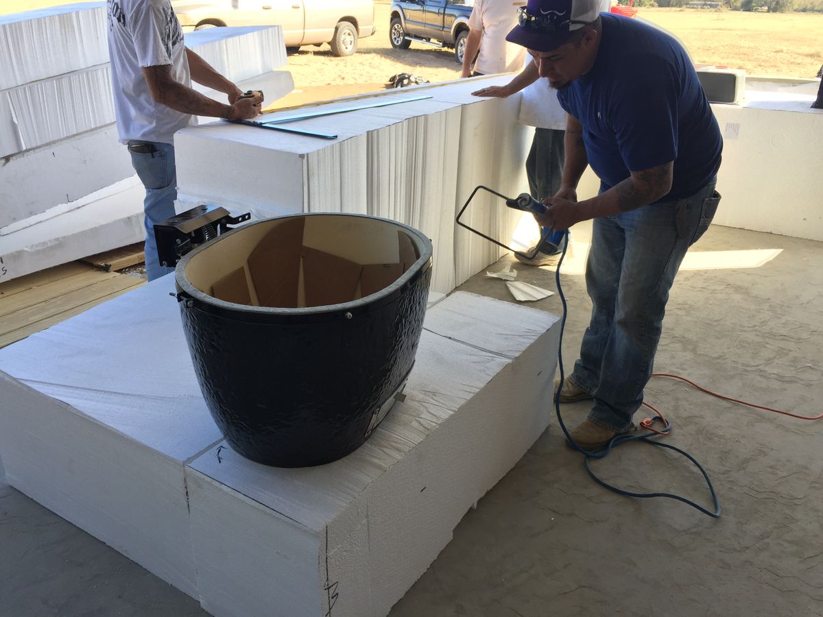 Custom Carved Concrete for Texas Curb N Borders in Houston, TX