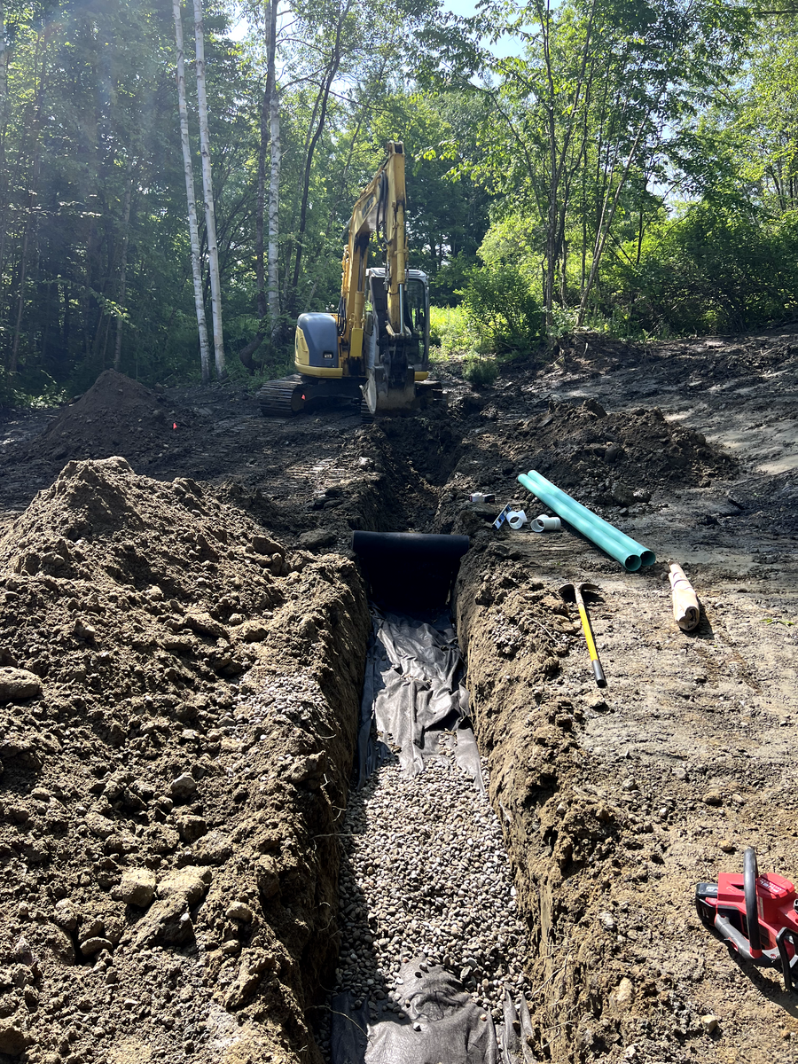 Foundation Digging for Andy Naylor Excavation in Johnson, VT