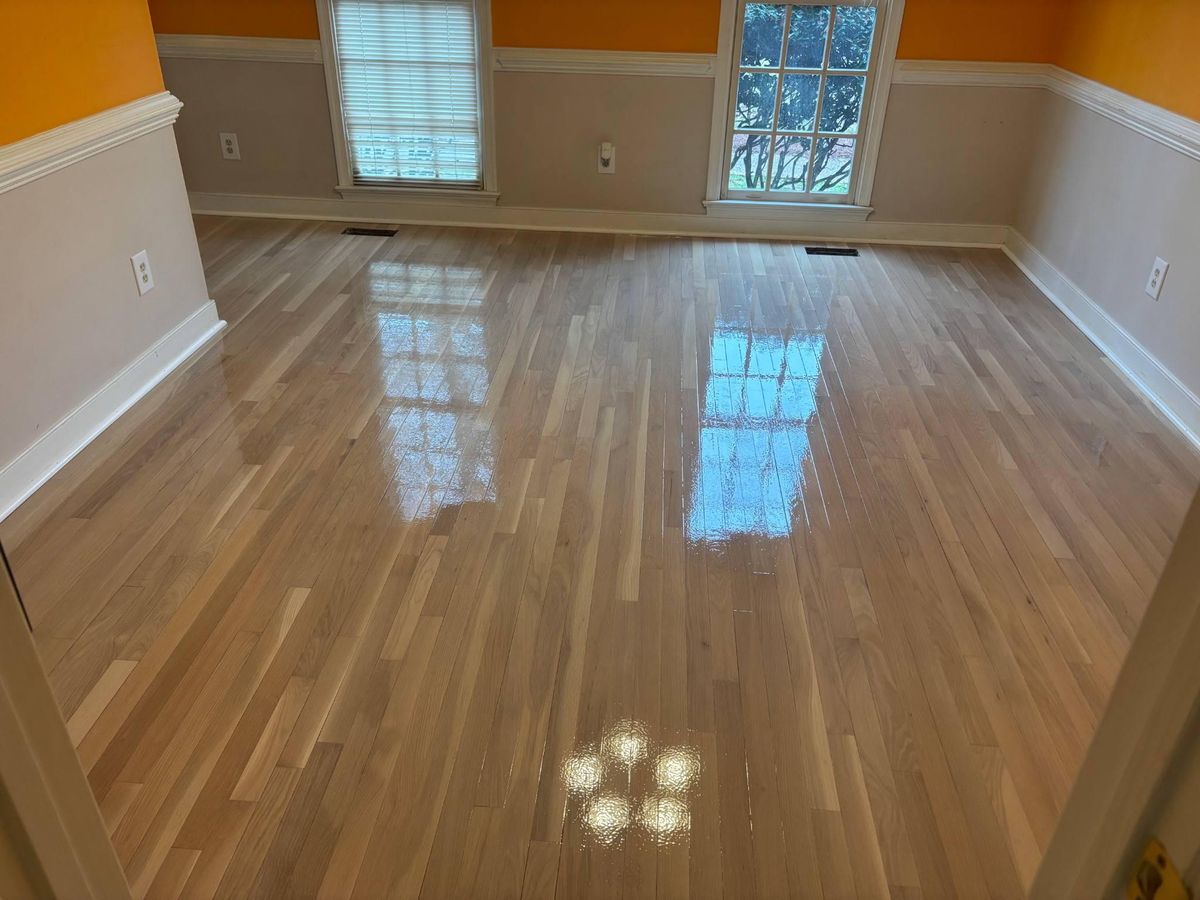 Refinishing hardwood flooring for Jason Tench Flooring LLC in Richmond, VA