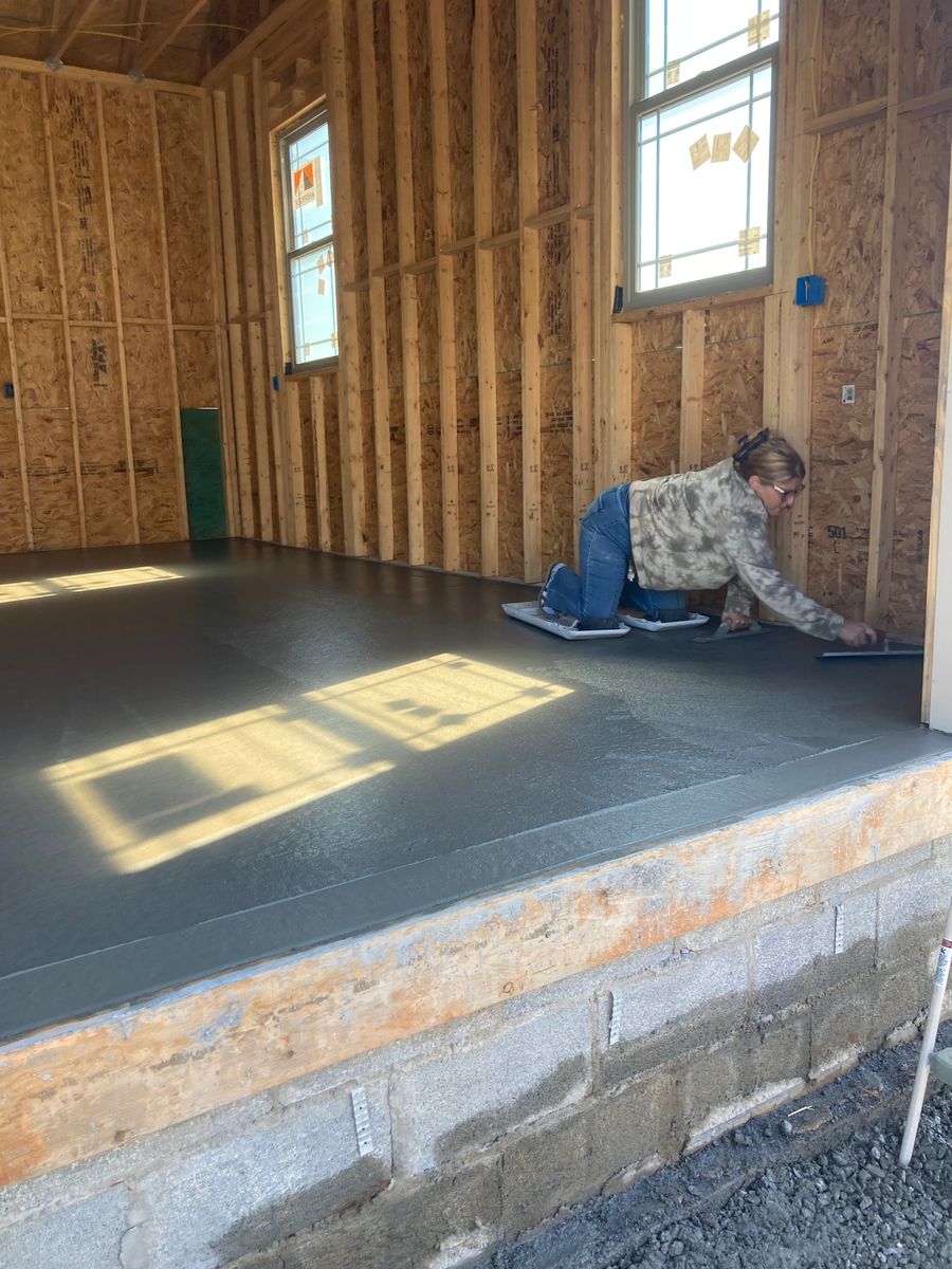 Concrete Slab Construction for Out of the Blue Concrete in Cocke County, TN