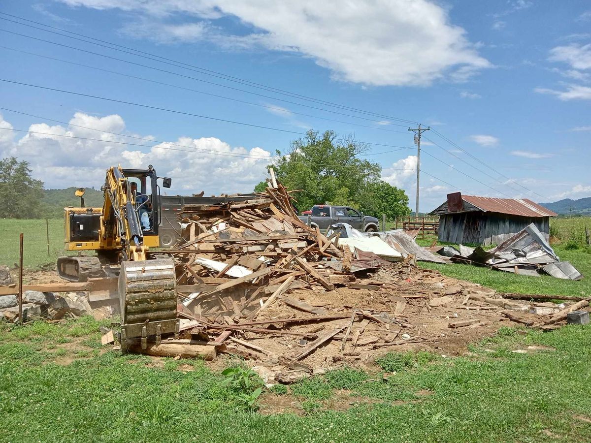 Land Clearing & Demolition for Walker Excavation in Tazewell, TN