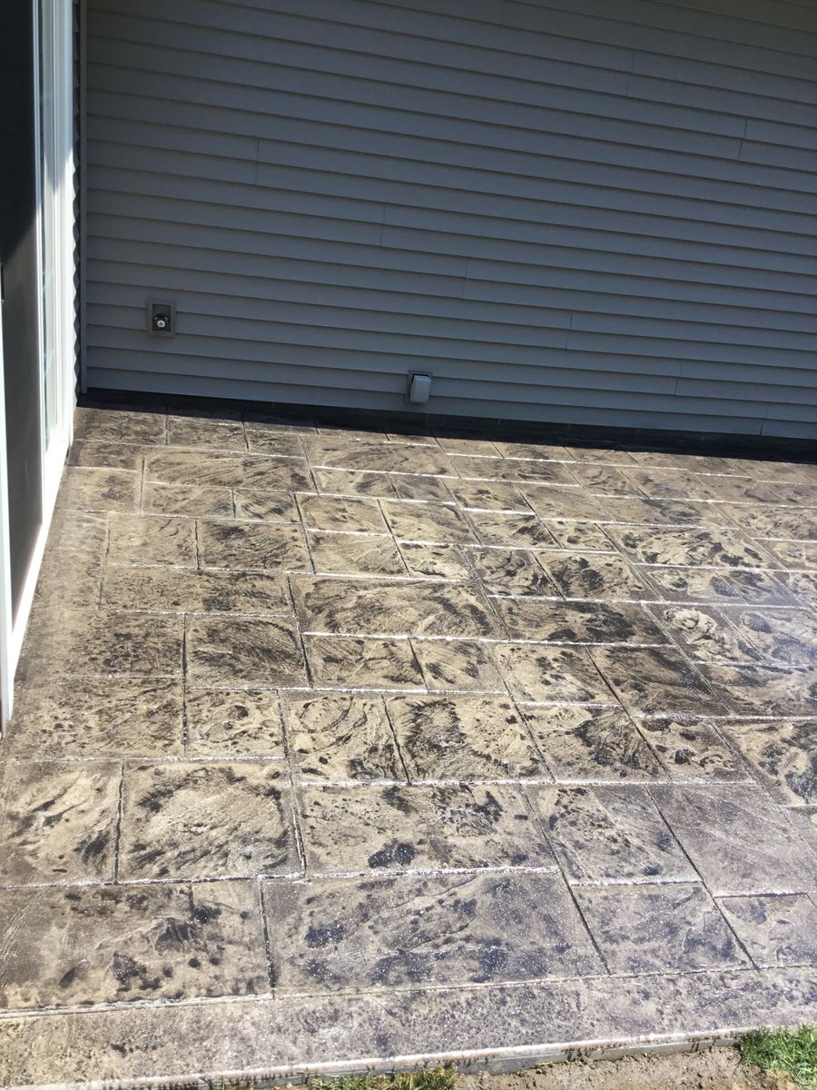 Stamped Concrete Installation for Lake Erie Companies in Grand River, OH