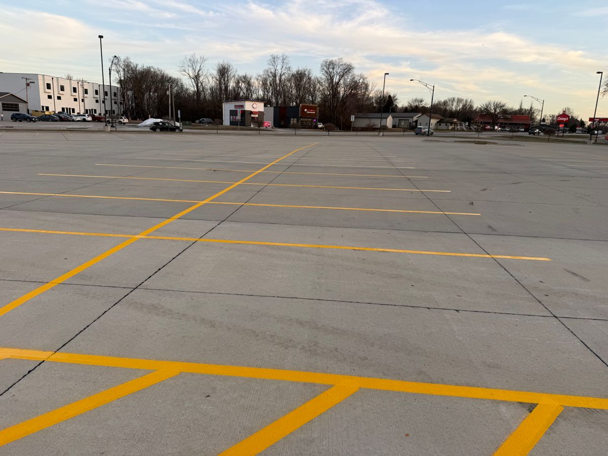 Line Striping for Midwest Line Striping LLC in Spirit Lake, IA