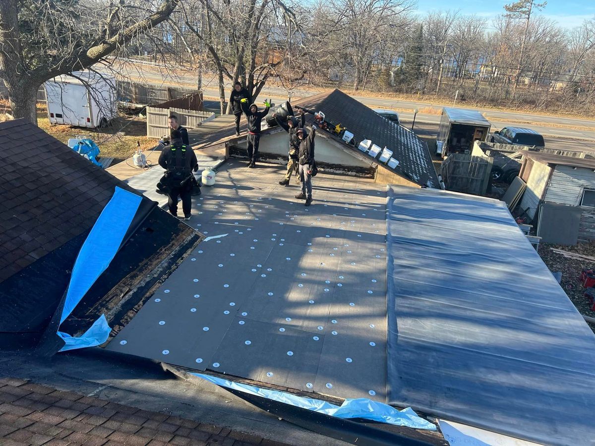 Low Slope EPDM Roofing Installation for Patriot Roofing Plus LLC in Pequot Lakes, MN