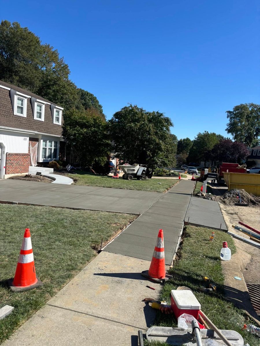 Driveway Construction for DiMaggio & Son's Masonry in Aston, PA