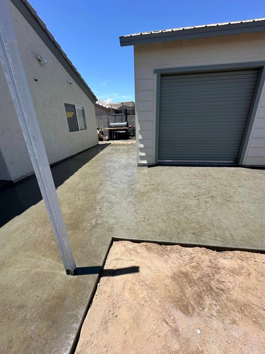 Stamped Concrete Installation for American Concrete Placement in Camp Verde, AZ