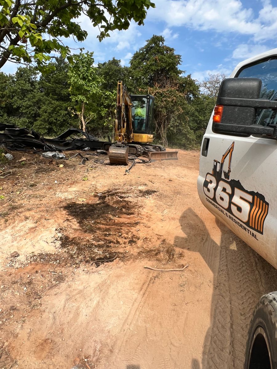 Demolition for 365 Excavation & Land Solutions in Oklahoma City, OK