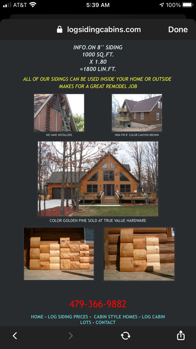 Log Cabin Siding for Log Siding Cabins in Rogers, AR
