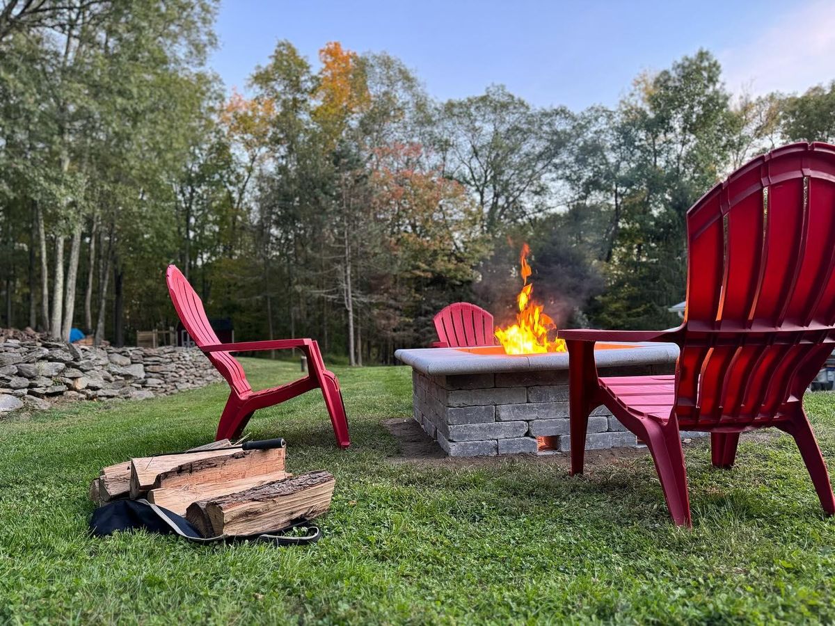 Firepit installation for NK Landscaping LLC in Dutchess County, NY