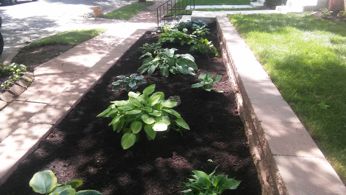 Mulch Installation for VQ Land & Stone in St. Louis, MO