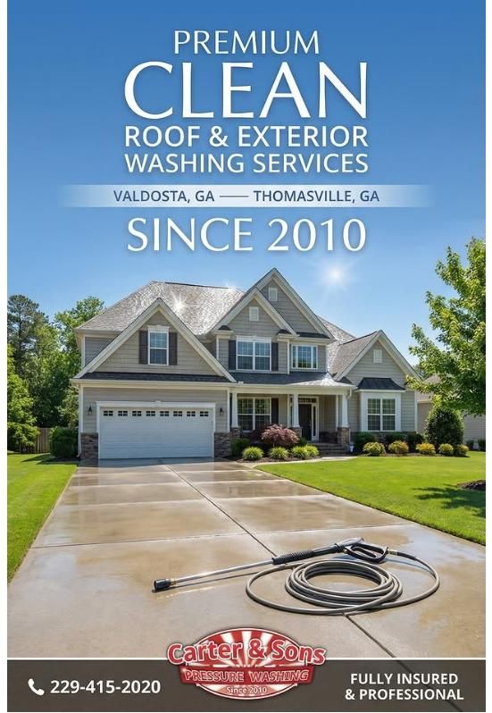 Roof Cleaning for Carter & Son's Pressure Washing in Thomasville, GA