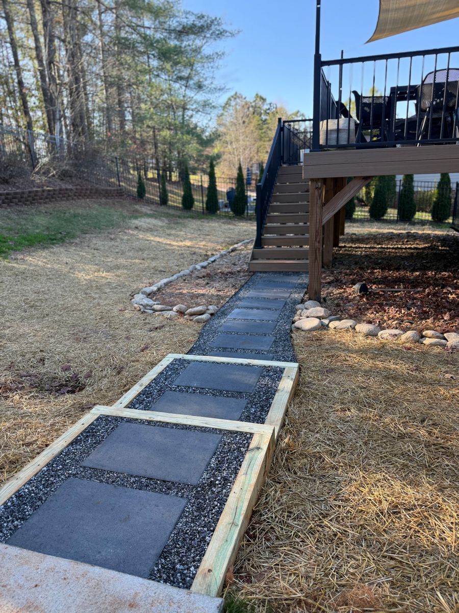 Hardscaping for Quartz Creek in Claremont, NC