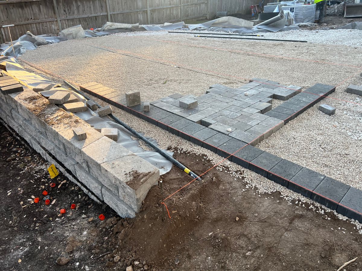 Patio Design & Construction for DR Landscape in San Antonio, TX