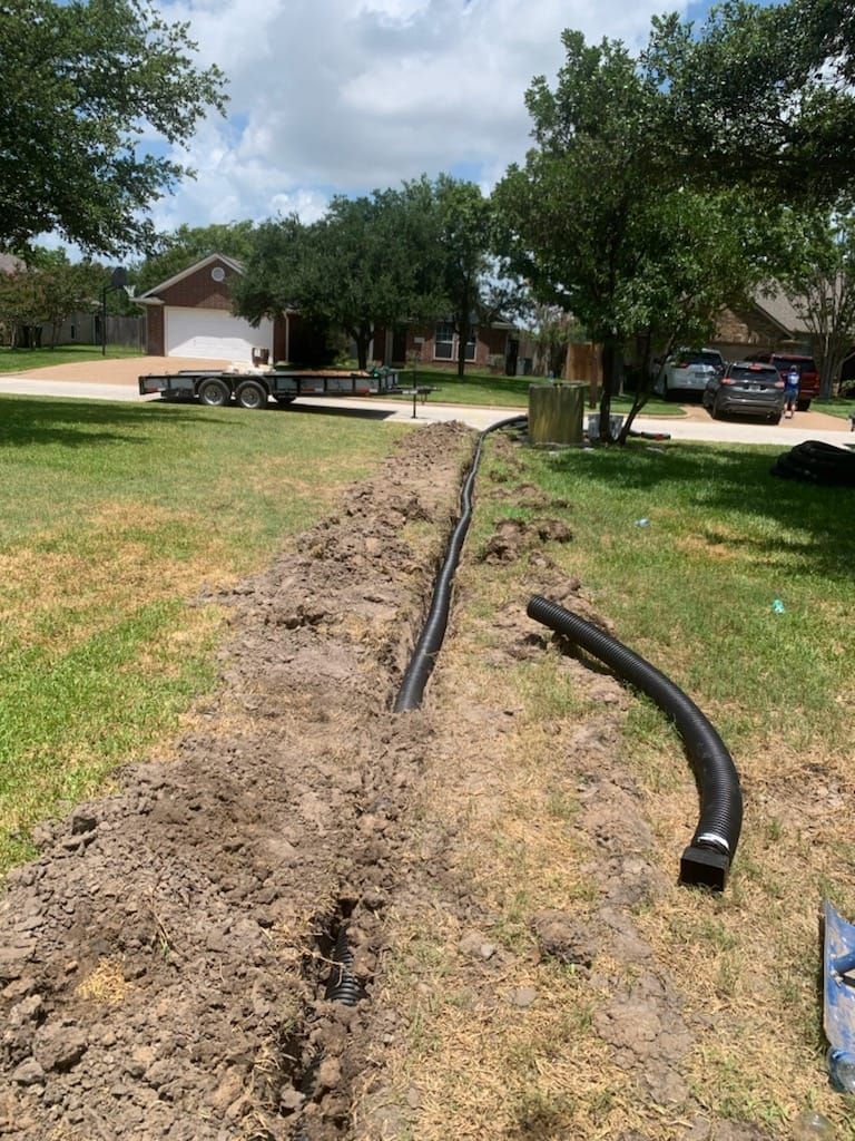 Water and Electrical Pipes for M-Z Excavations in College Station, TX