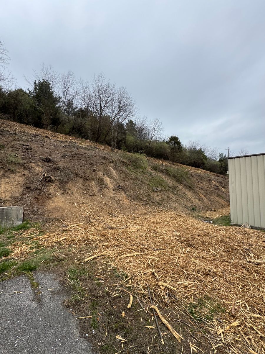 Steep Slope Mulching for Mountain Goat Land Management in Galax, VA