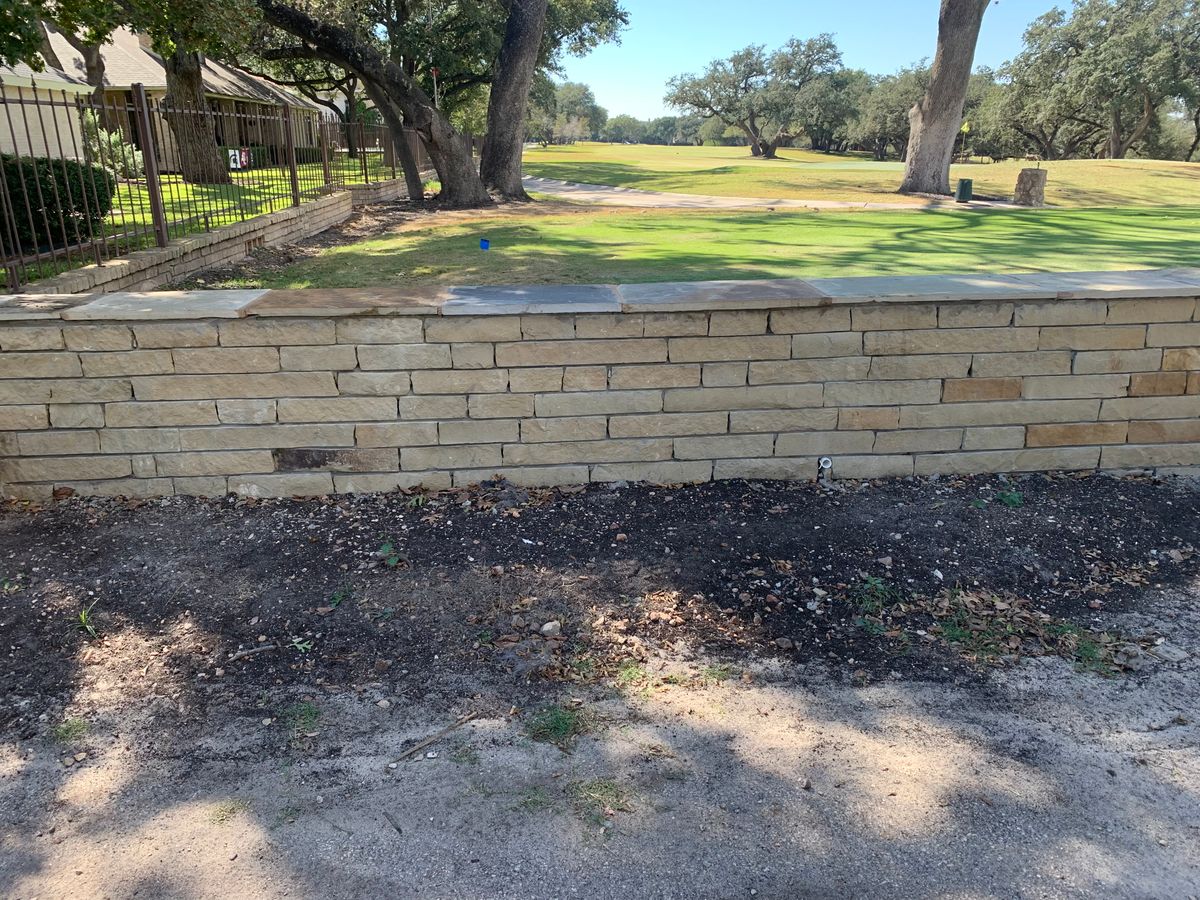 Retaining Wall Construction for DR Landscape in San Antonio, TX