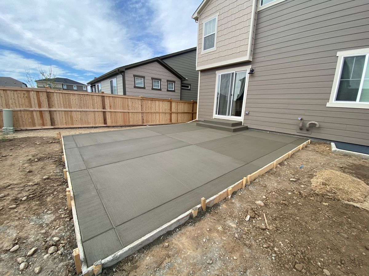 Concrete Slab Construction for B&M Concrete LLC in Longmont, CO
