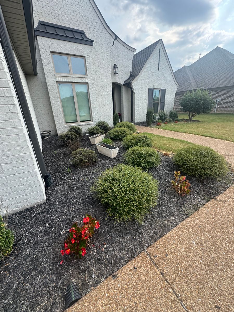 Mulch Installation for Greenscape Solutions in Milan, TN