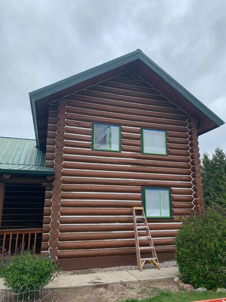 Log Home Chinking for True Blue Logworks LLC in Corvallis, MT
