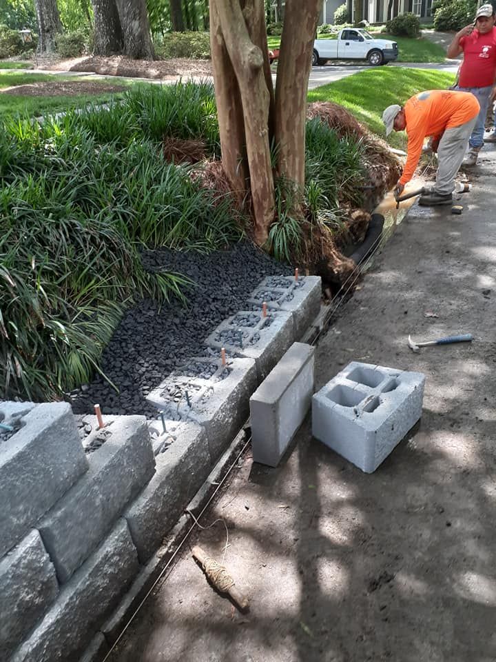 Retaining Wall Construction for Oakhurst Landscaping and Tree Service in Charlotte, NC