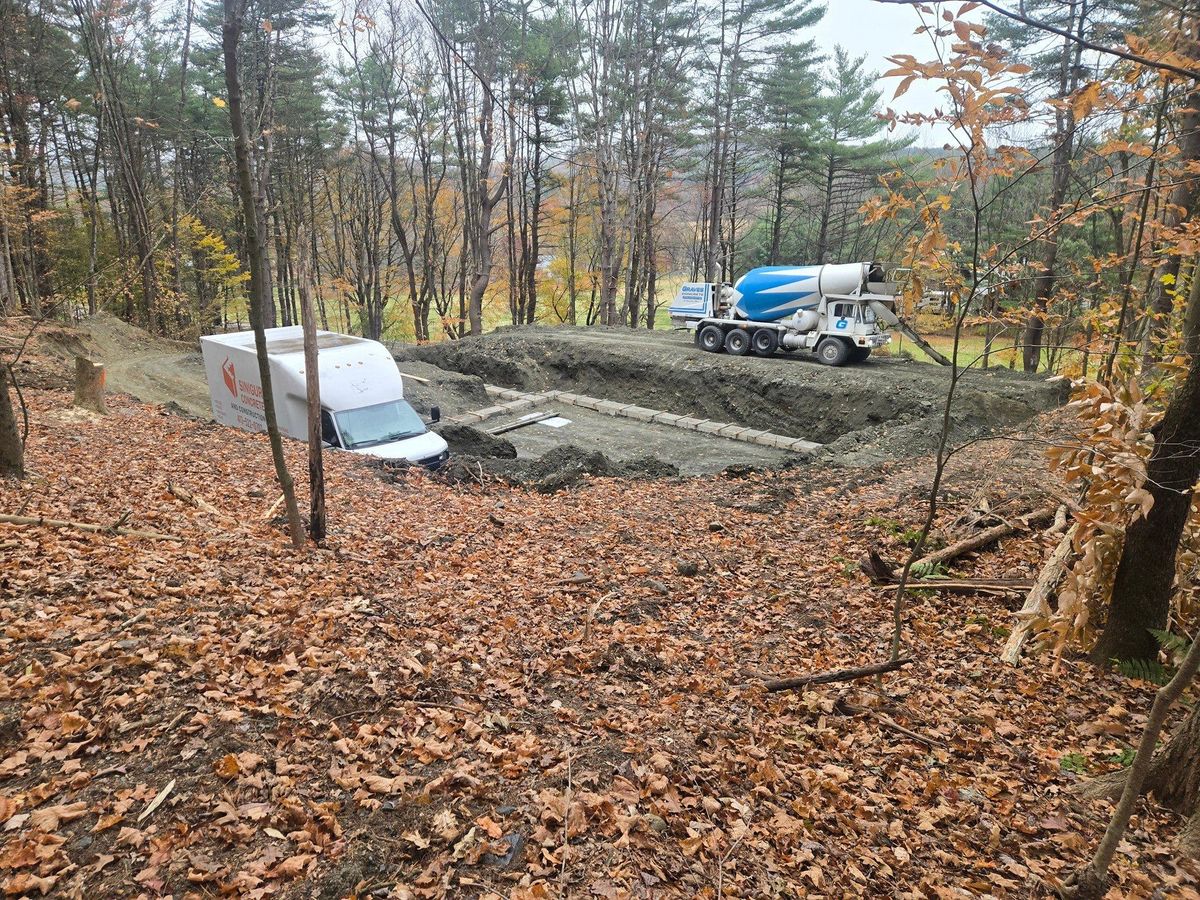 Foundation Digging for MJS Excavating in Hardwick, MA