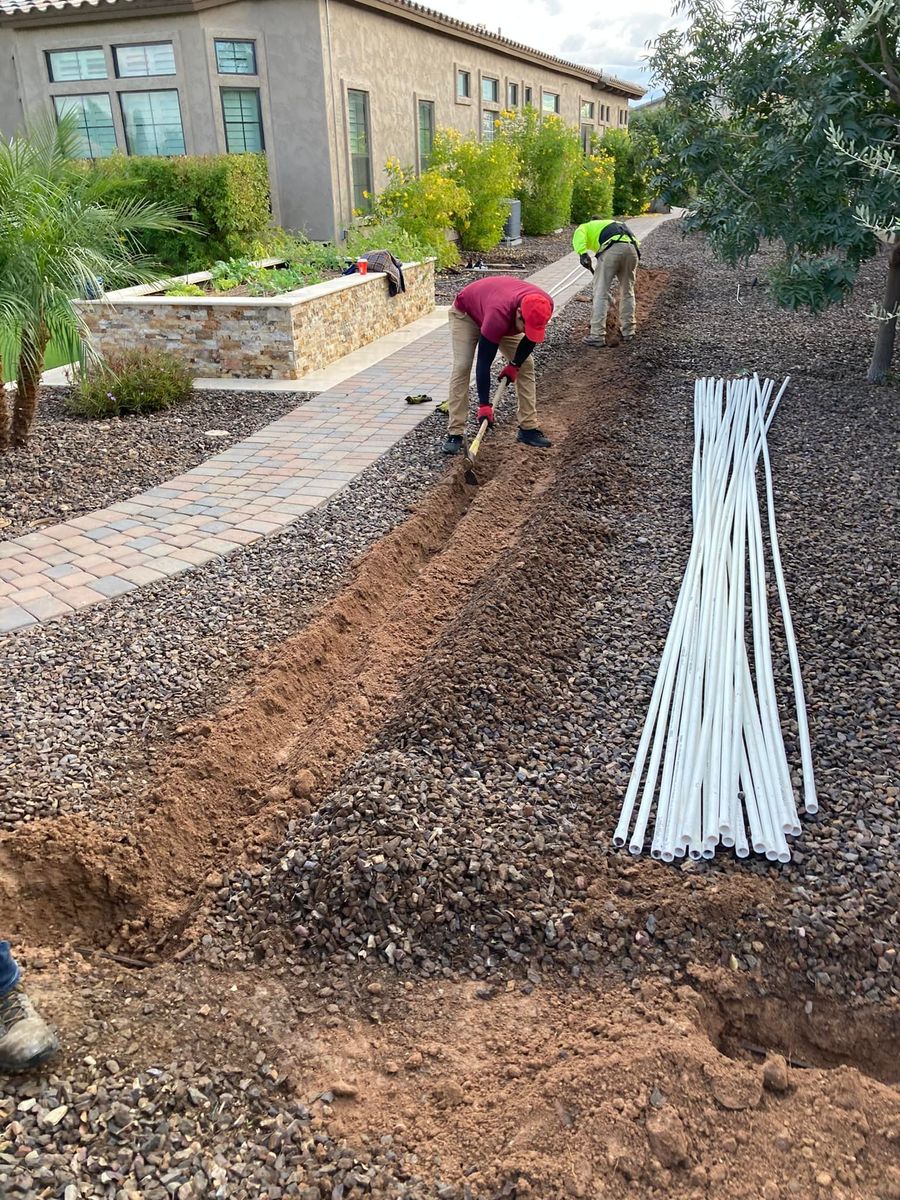 Mulch Installation for Revolution Landscape Construction in Mesa, AZ