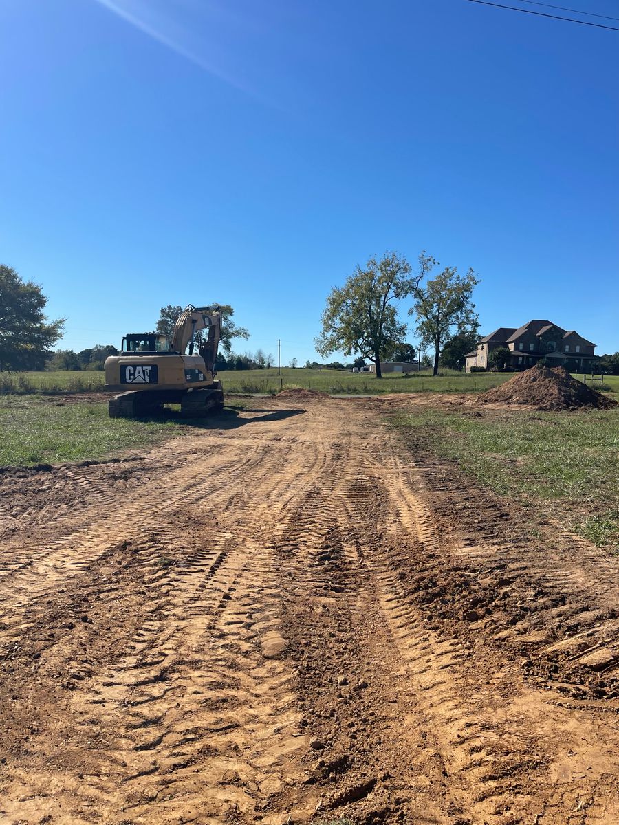 Site Preparation for Maness Trucking & Excavation in Lexington, TN