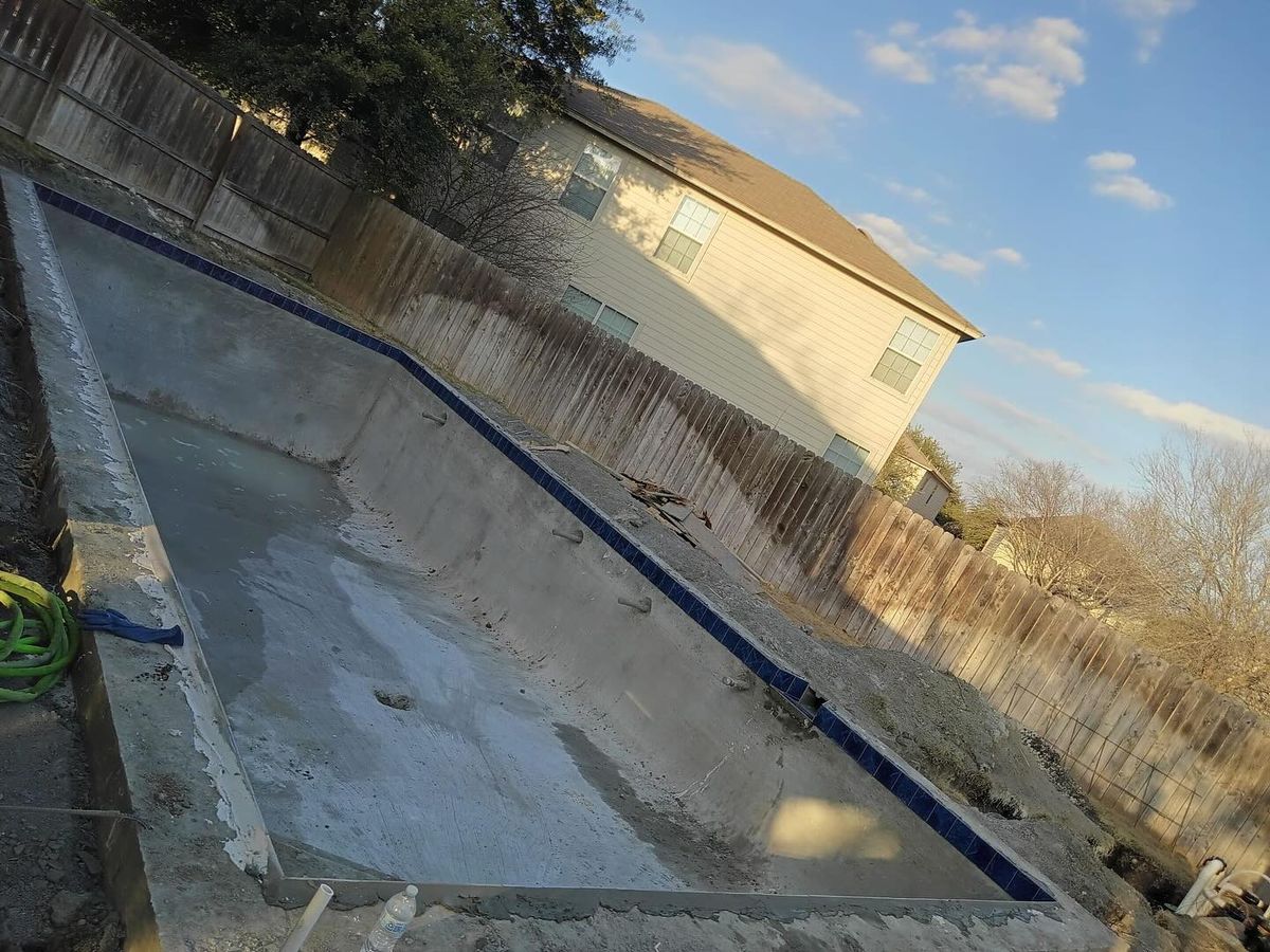 Custom Pool Construction for J & P Construction in Houston, TX