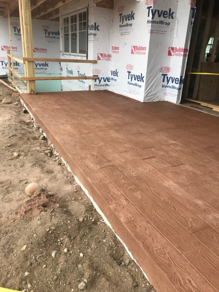 Stamped Concrete Installation for Karasch Concrete & Masonry in Sartell, MN