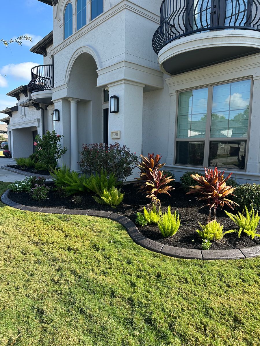 Custom Carved Concrete for Texas Curb N Borders in Houston, TX