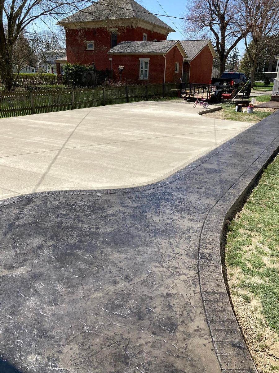 Concrete Stamping for Cory Boes Construction and Masonry, LLC in Upper Sandusky, OH