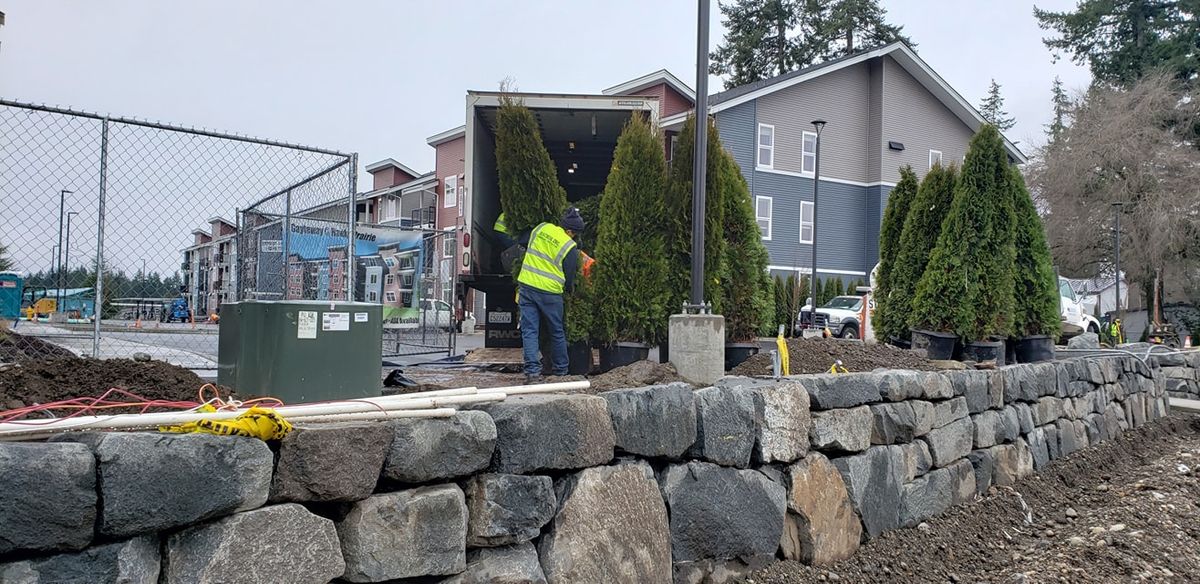 Retaining Wall Construction for Macmor Inc. in Puyallup, WA