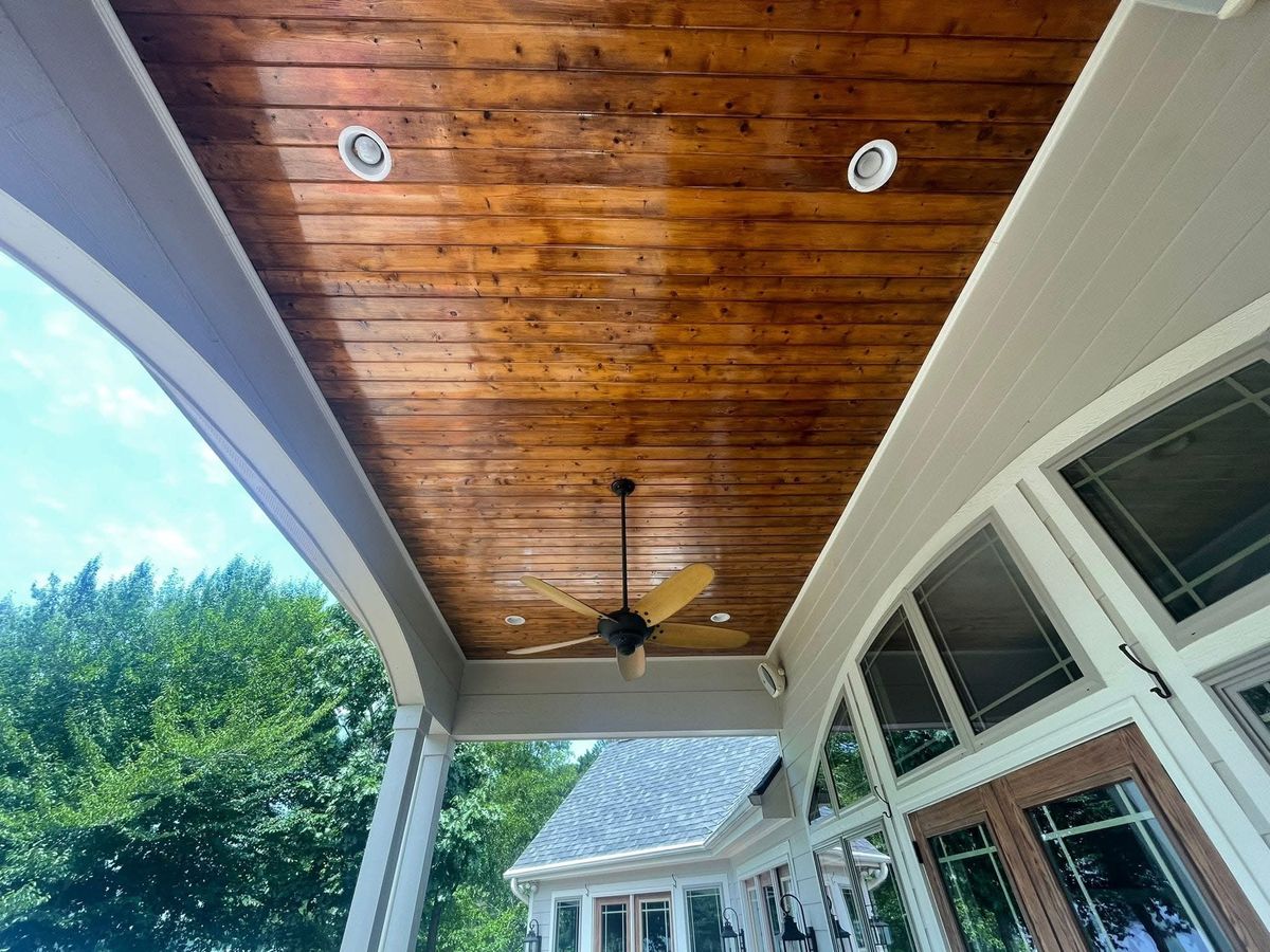 Staining deck-docks-ceilings-doors for MF Painting in Roanoke Rapids, NC